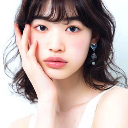 イヤリング 水色 ハート アマゾナイト TAMARUSAN