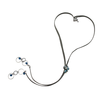 革紐 ループタイ 赤 フリンジ 黒 TAMARUSAN