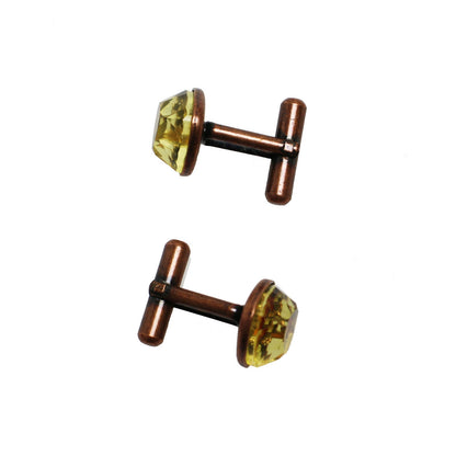 カフスボタン 三毛猫 ハート 茶色 カフスボタン