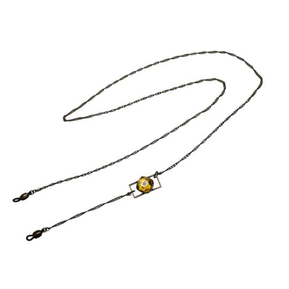 眼鏡チェーン チーター 黄色 黒 男女兼用 TAMARUSAN