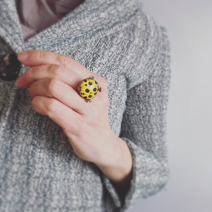 リング チーター フリーサイズ 黄色