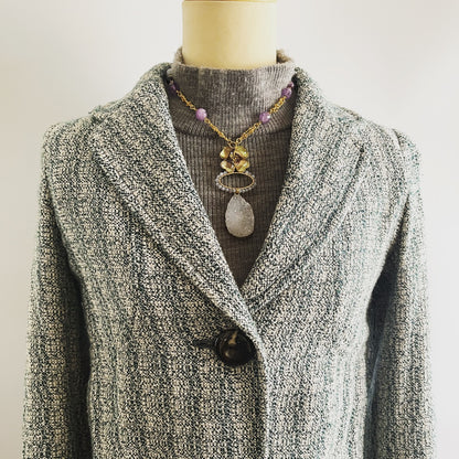 ネックレス パープル クローバー アメジスト ネックレス