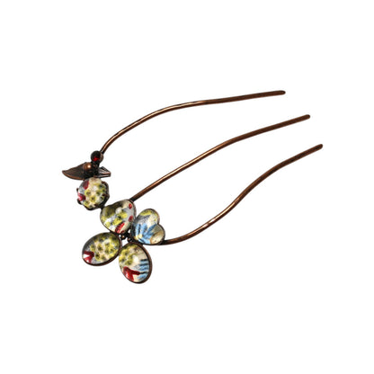 コーム 白 花 葉っぱ TAMARUSAN