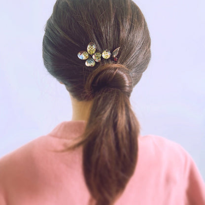 コーム 白 花 葉っぱ TAMARUSAN