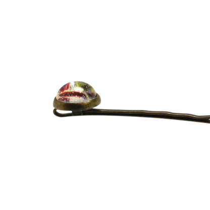 ヘアピン 丸 蝶 オレンジ イエロー TAMARUSAN