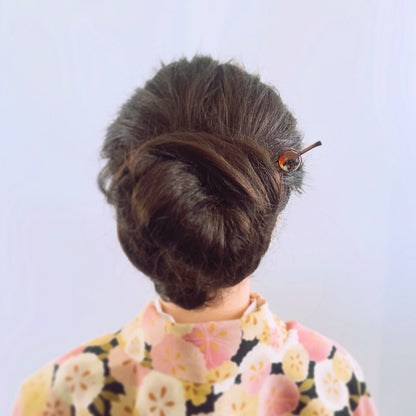 二股かんざし 花 紫陽花 ピンク TAMARUSAN