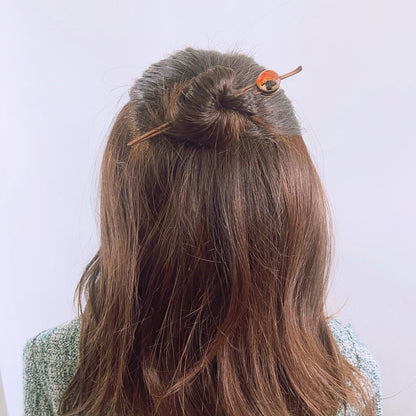 二股かんざし 花 紫陽花 ピンク TAMARUSAN