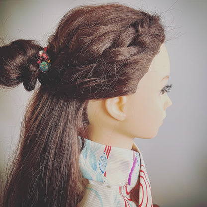 ヘアゴム パンジー 赤 贈り物 高級 TAMARUSAN