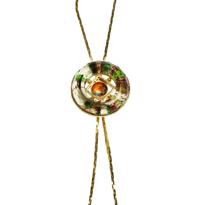 チェーンループタイ イエロー パンジー 24k ドーナツ型 TAMARUSAN