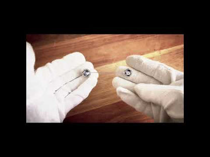 両飾りのハットピン アーガイル 青