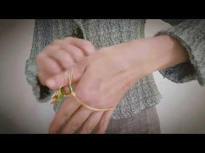 ブレスレット 金 水引 緑 チェーン