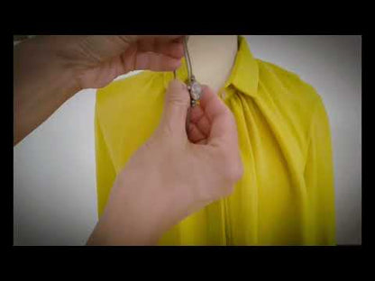 チェーンループタイ 水色 渦巻き