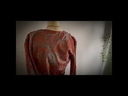 ネックレス 花 ピンク アンティーク風