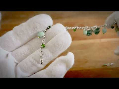 アンクレット 水色 蝶 アマゾナイト