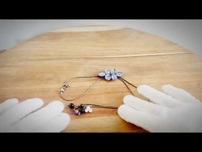 チェーンループタイ 水色 ヤモリ