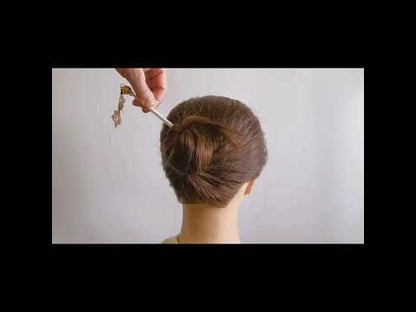 木製かんざし 白 ピンク バラの木