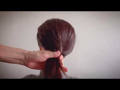 短いかんざし 朱色 シンプル 丸