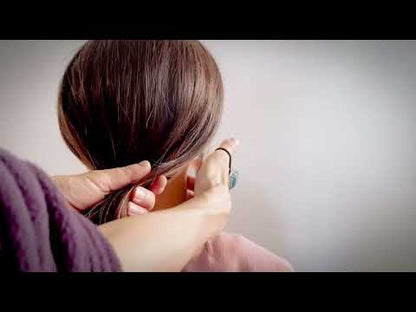 ヘアゴム 水引 青  四角 男女兼用