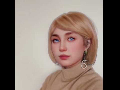 水引 ピアス グリーン アシンメトリー