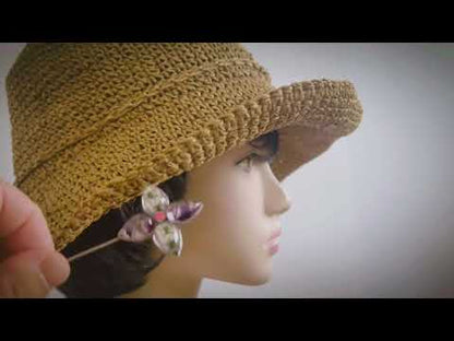 ハットピン 紫 花 ハンミョウ