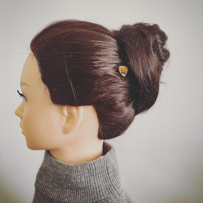 ヘアピン 金色 ハート 音符 イエロー TAMARUSAN