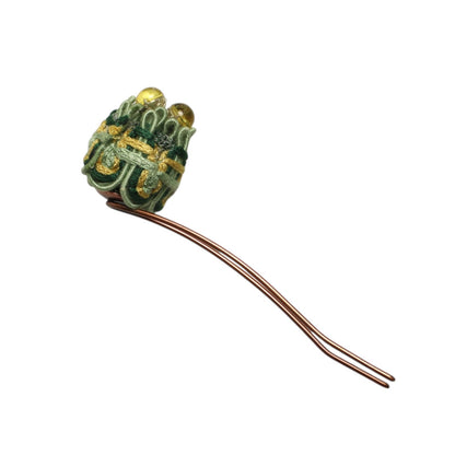 二股かんざし コサージュ 花 水色 TAMARUSAN