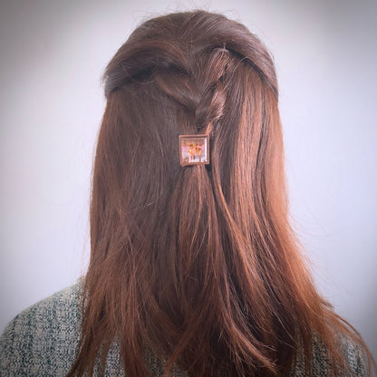 ヘアゴム 音符 ピンク 四角 髪留め TAMARUSAN