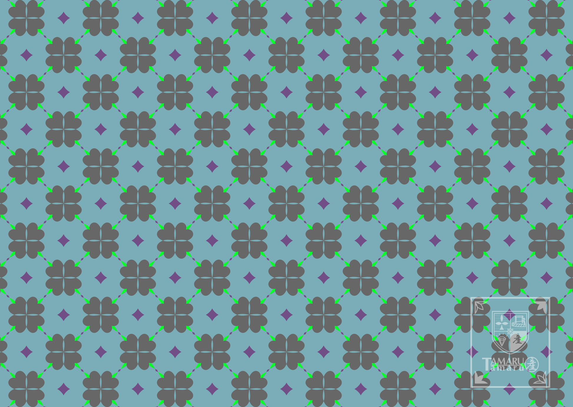 四葉のタイル 壁紙 ロゴなし（有料）5032× 3579px PNG