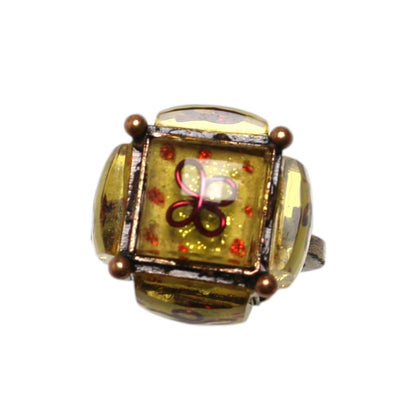 サイコロリング アンティーク風 樹脂 サイズ 11号 指輪