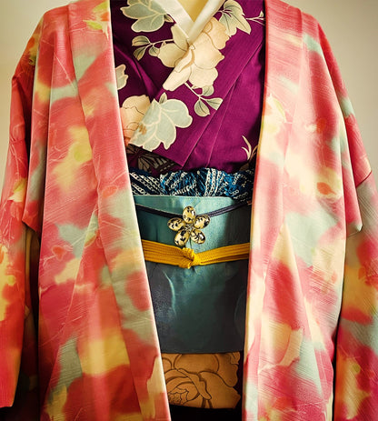 羽織紐 青 花 組紐 羽織紐