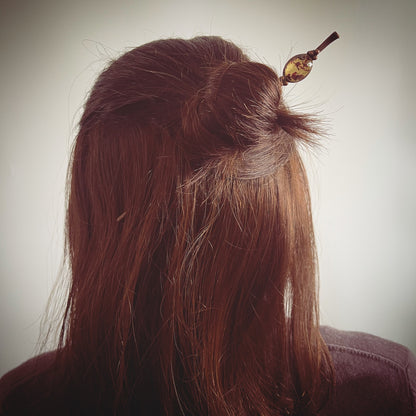 かんざし 赤 花模様 耳かき風 TAMARUSAN