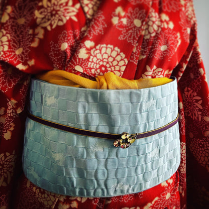 帯留め 赤 花 レトロ風 TAMARUSAN