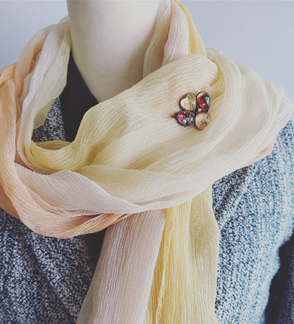 ブローチ 花 ピンク TAMARUSAN