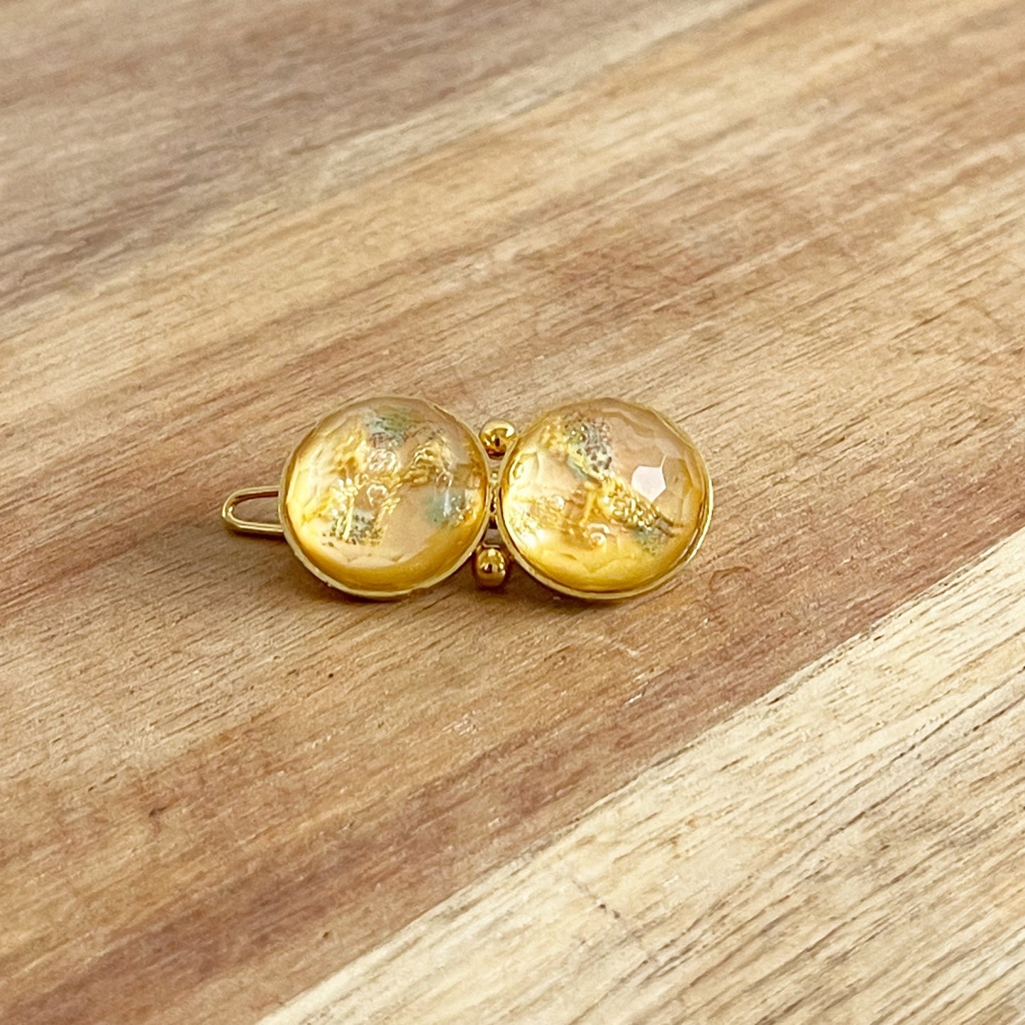 パッチン留め ピンク 24k 金 大人 パッチン留め