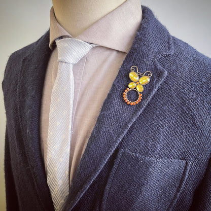 眼鏡ホルダー 蝶 黄緑 セミ カーネリアン 眼鏡ホルダー