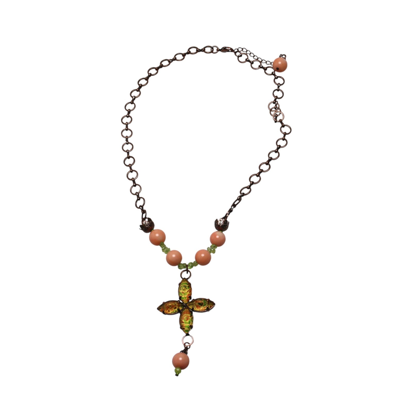 スカーフネックレス ベージュ 珊瑚 バラ (コピー) TAMARUSAN