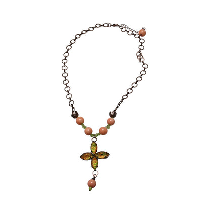 スカーフネックレス ベージュ 珊瑚 バラ (コピー) TAMARUSAN