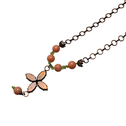 スカーフネックレス ベージュ 珊瑚 バラ (コピー) TAMARUSAN