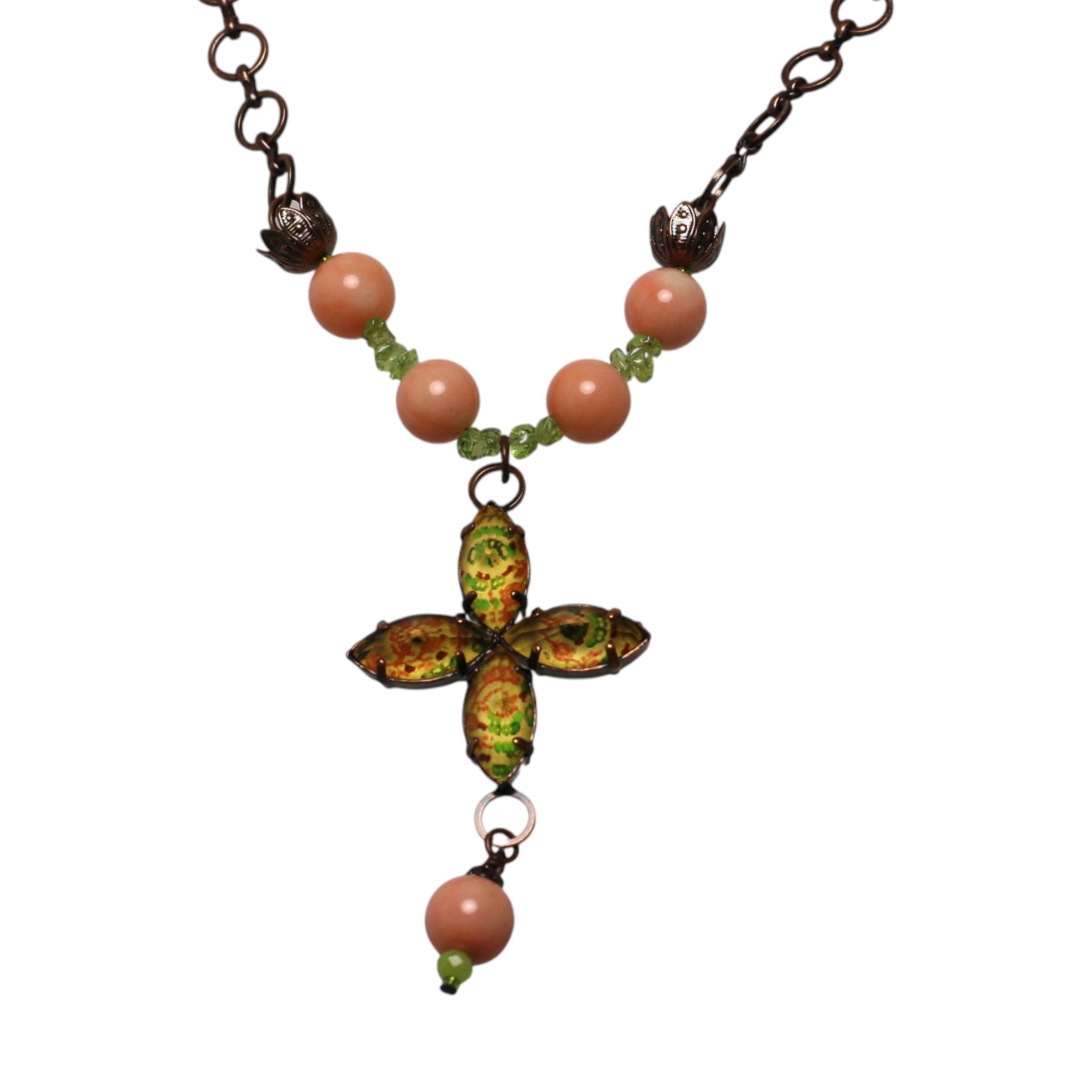 スカーフネックレス ベージュ 珊瑚 バラ (コピー) TAMARUSAN