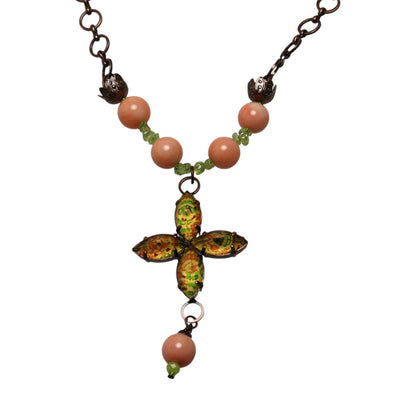 スカーフネックレス ベージュ 珊瑚 バラ (コピー) TAMARUSAN