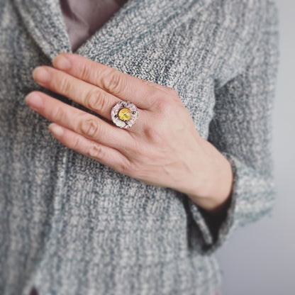 リング ベージュ バラの木 サイズ12号 指輪