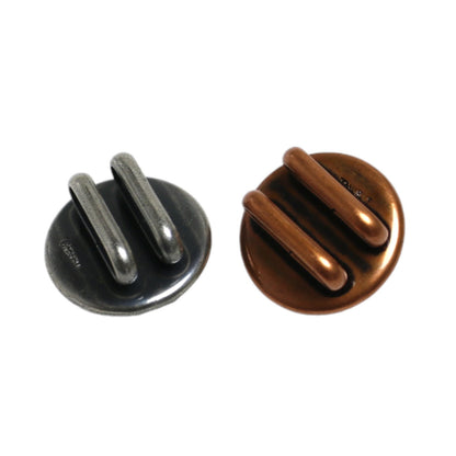 帯留め 丸 スパンコール 青 銀 ２個セット 帯留め