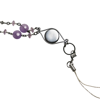 IDホルダー ネックストラップ 紫 ネックレス ネックストラップ