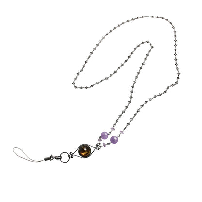 IDホルダー ネックストラップ 紫 ネックレス ネックストラップ