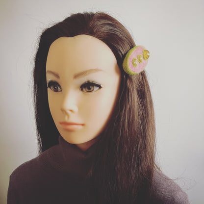 バレッタ 和風 フェルト ピンク TAMARUSAN