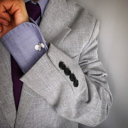 小さいカフスボタン 水面 ピンク カフスボタン