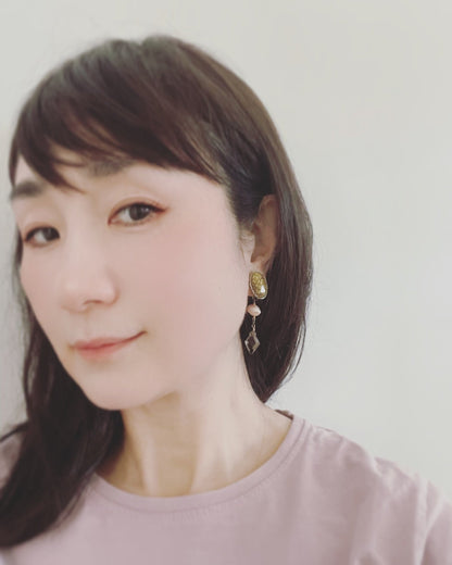 イヤリング 水色 ハート アマゾナイト TAMARUSAN