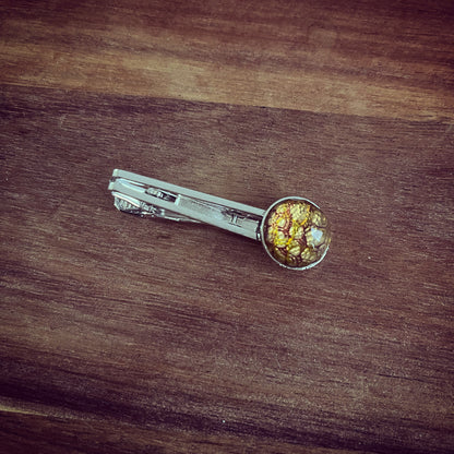 ネクタイピン ピンク 水面 丸 シンプル ネクタイピン