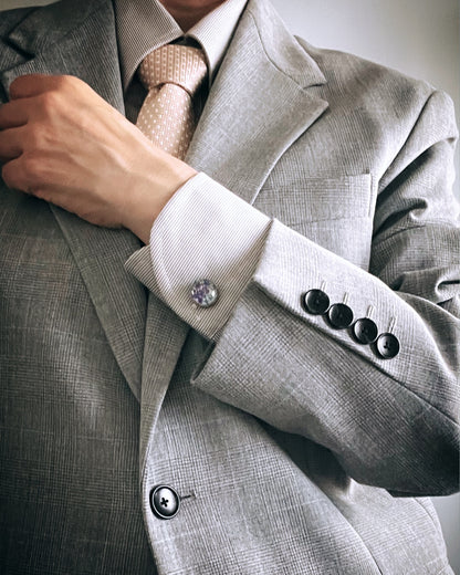 ボタンカバー カフスボタン パープル 梅 TAMARUSAN