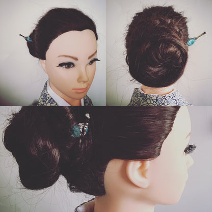 かんざし ブルー 梅 耳かき 和風 TAMARUSAN